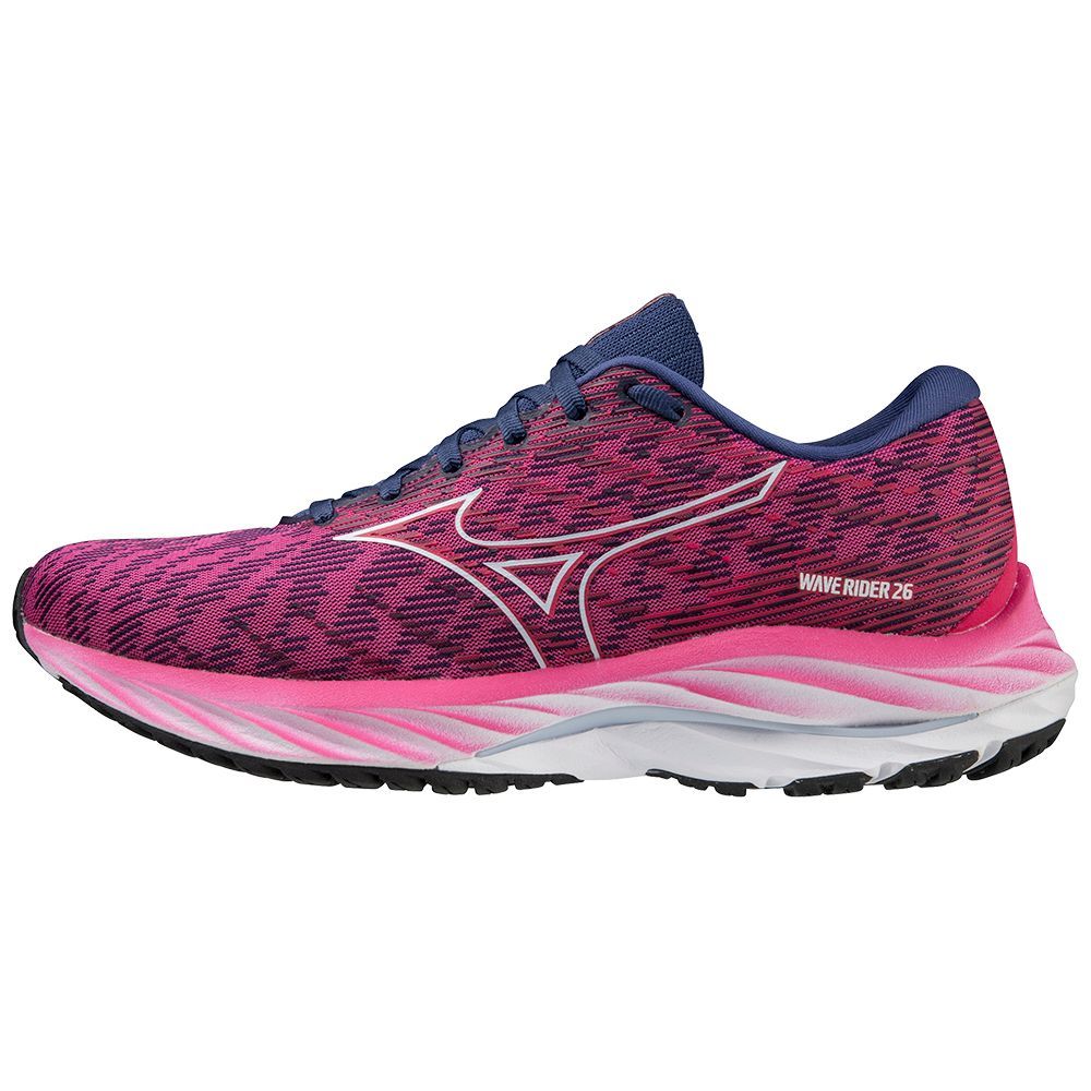 Adidasi Alergare Mizuno Wave Rider 26 Dama Fucsie Albastri | ZEORLP370
