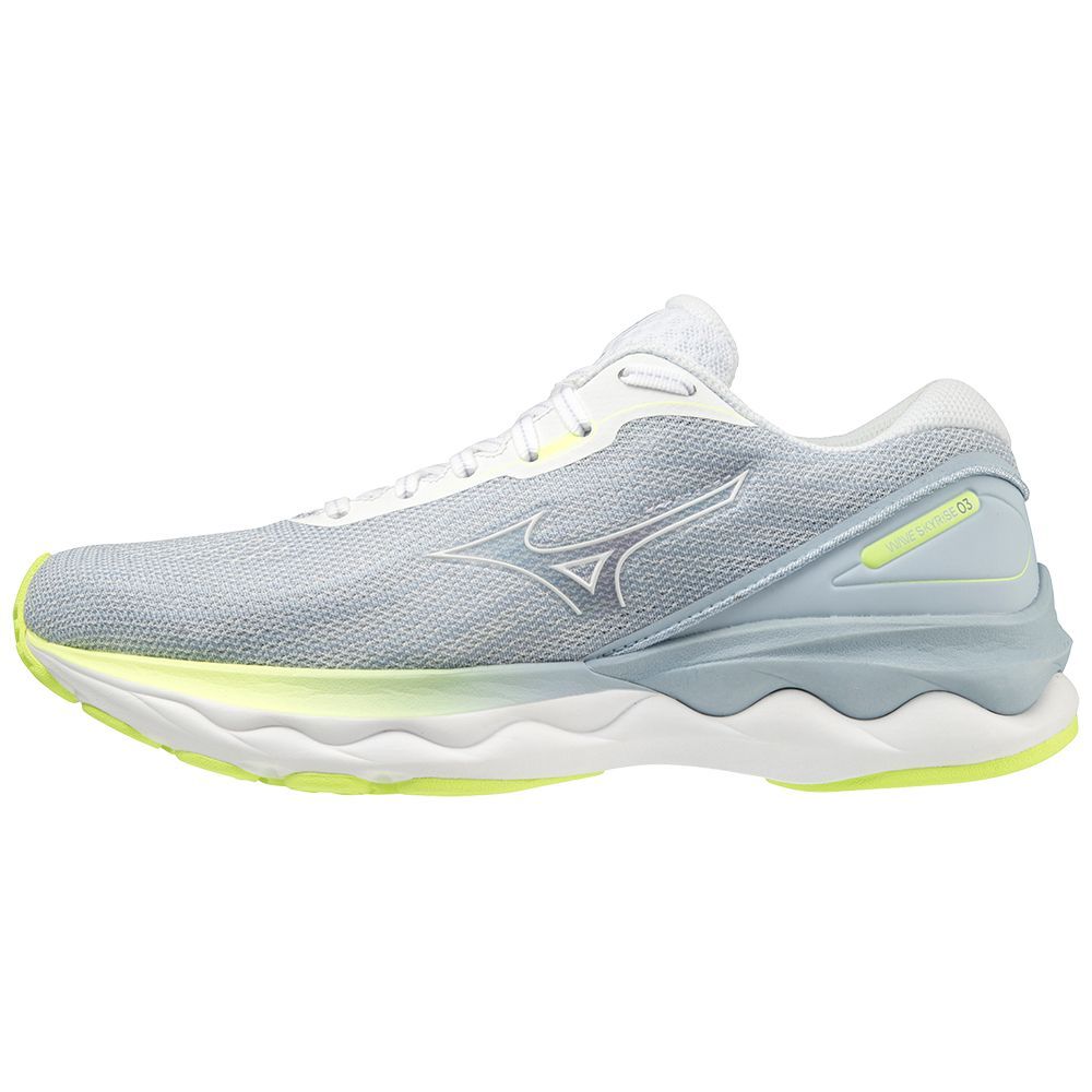 Adidasi Alergare Mizuno Wave Skyrise 3 Dama Albi | ZYETQG845