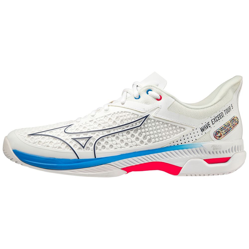 Adidasi Tenis Mizuno Wave Exceed Tour 5 Cc Barbati Albi | CSZBTF137