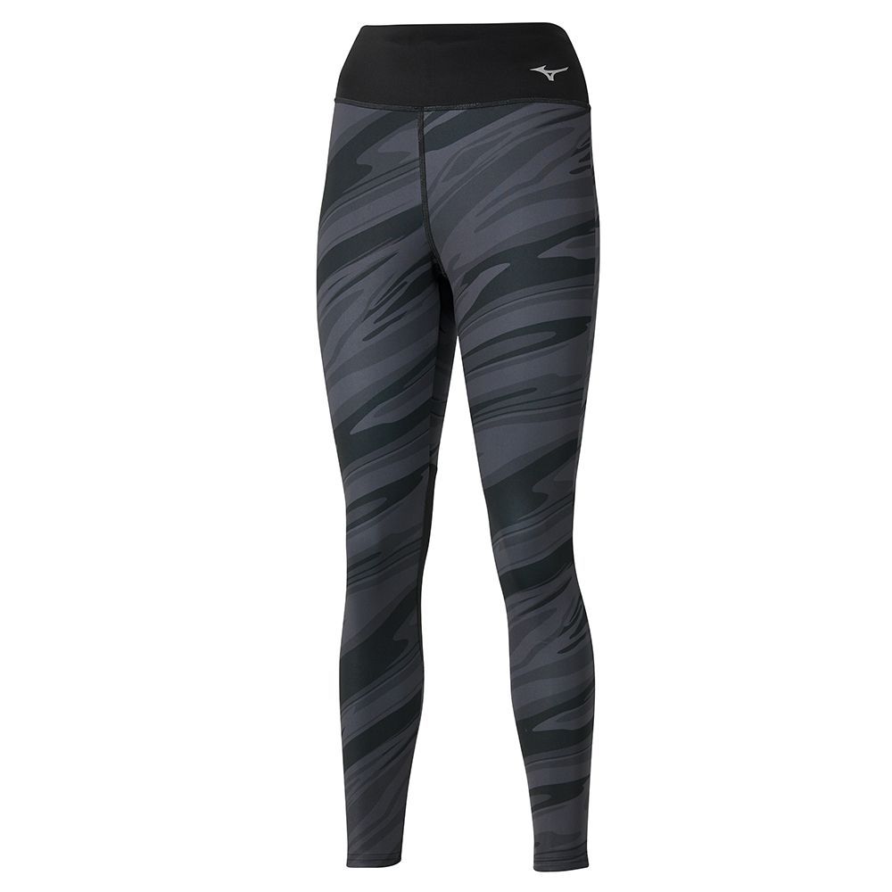 Colanti Mizuno 7/8 Printed Dama Negrii | RQCIAG296