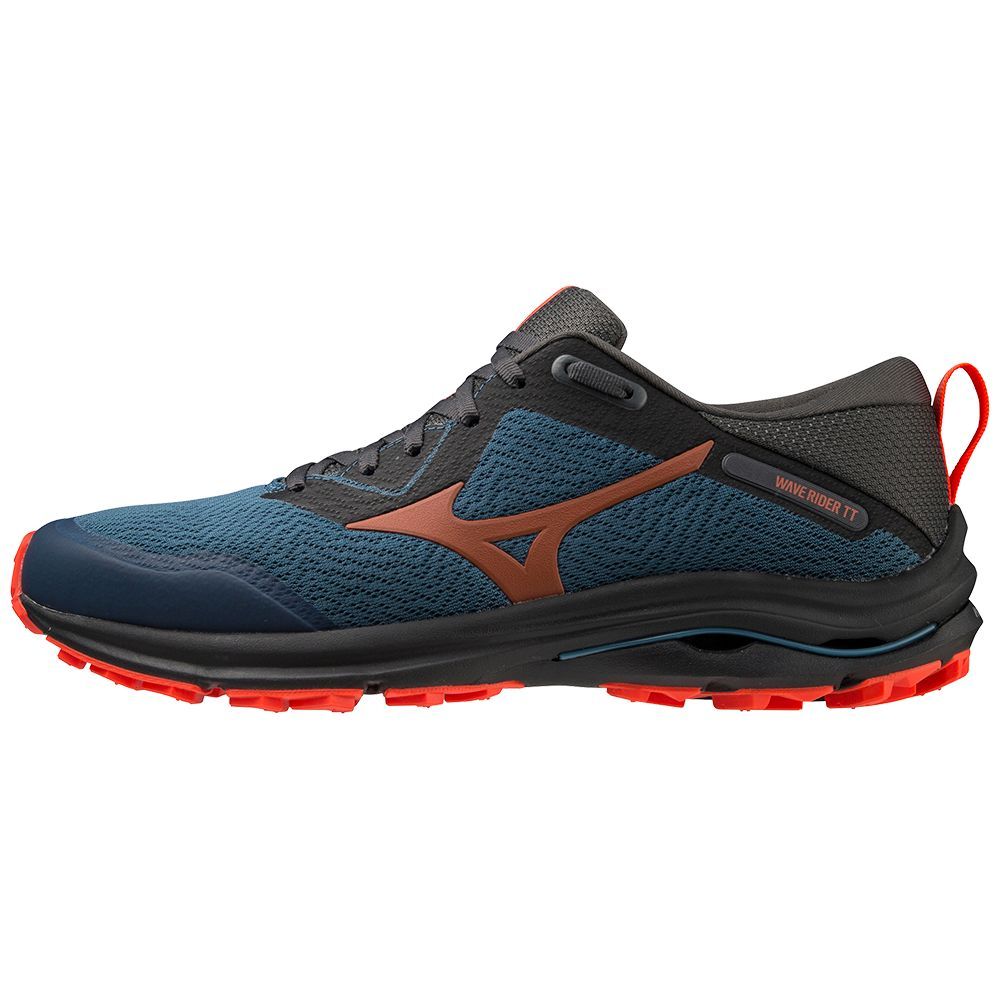 Pantofi Alergare Trail Mizuno Wave Rider Tt Barbati Albastri Negrii | NLKZJW240