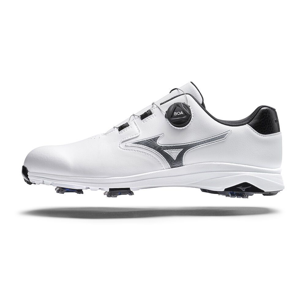 Pantofi Golf Mizuno Nexlite Gs Spiked Boa Barbati Albi Argintii | ZMBSPV605