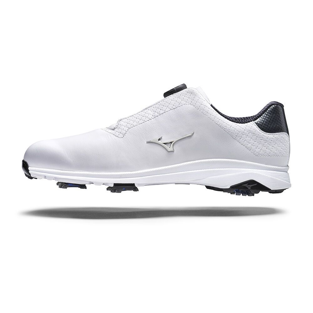 Pantofi Golf Mizuno Nexlite Pro Boa Barbati Albi Argintii | BHVYLX695