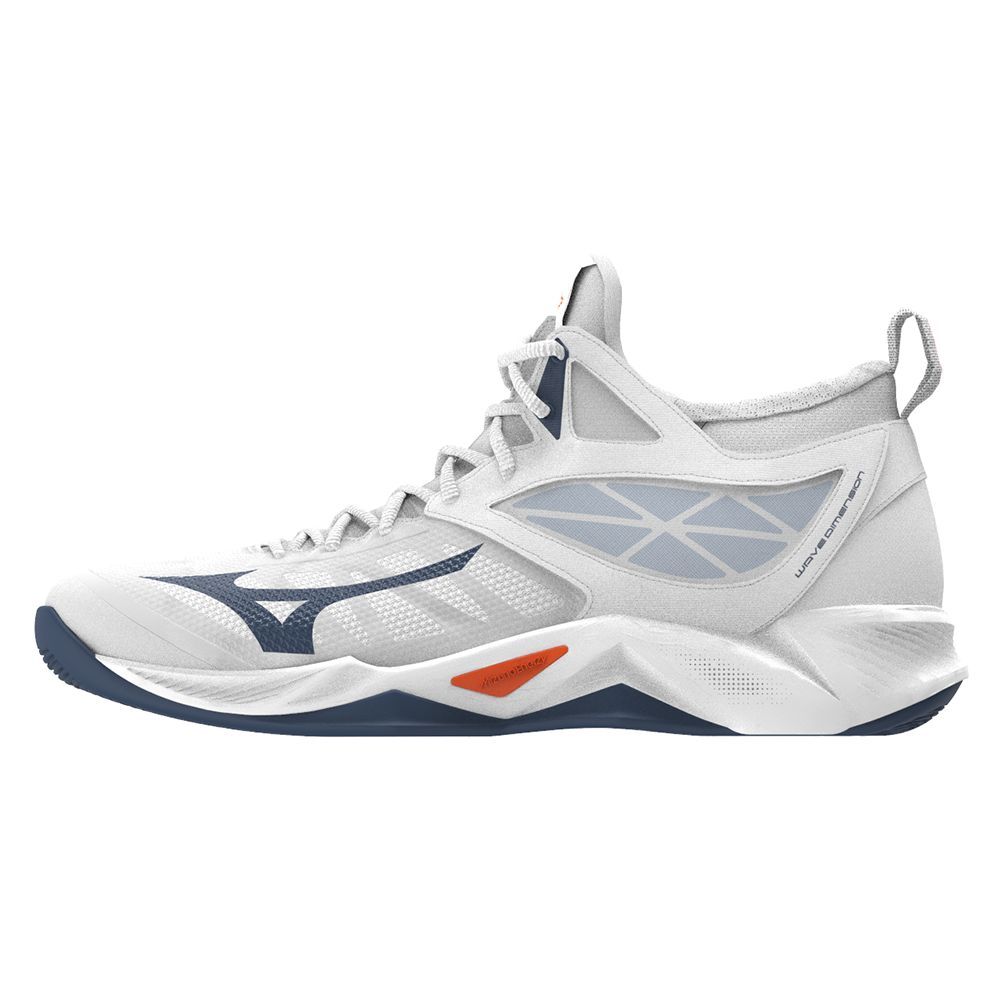 Pantofi Volei Mizuno Wave Dimension Mid Dama Albi | BQDYZM843