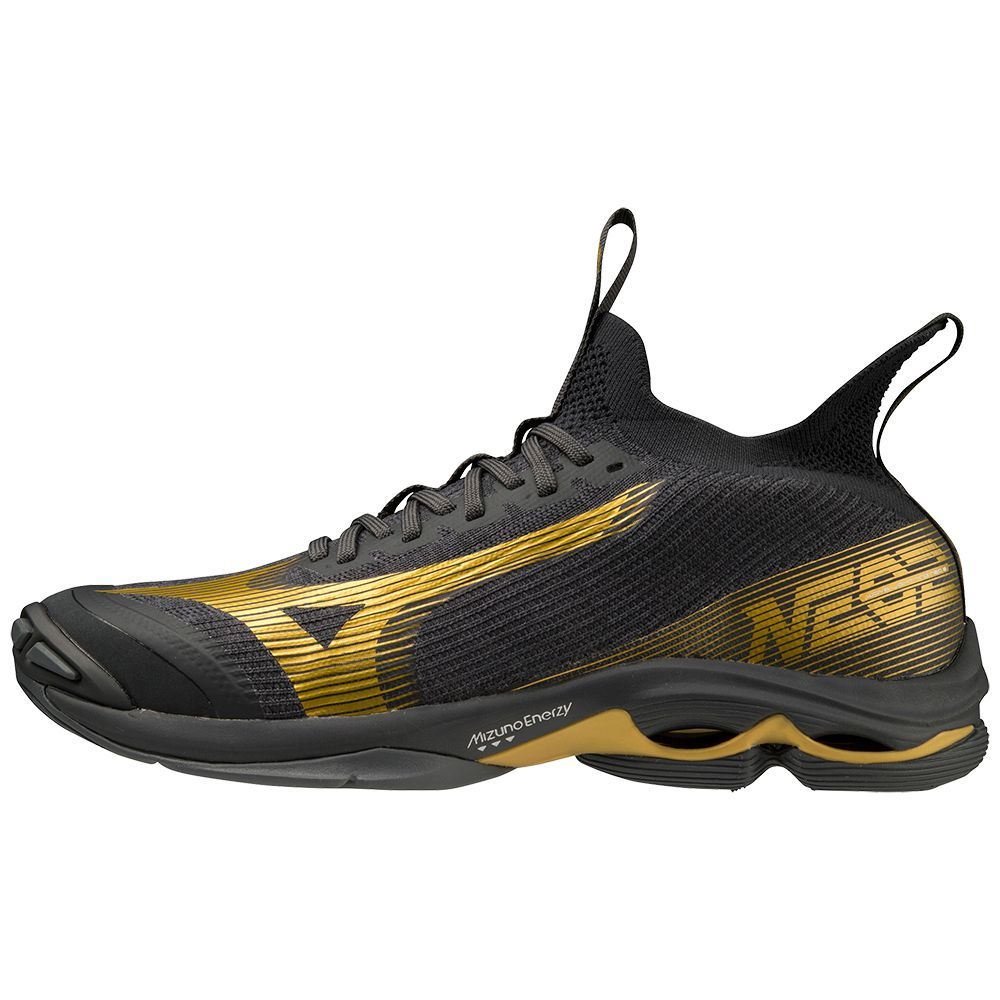 Pantofi Volei Mizuno Wave Lightning Neo2 Barbati Negrii Aurii | EYJUKP063