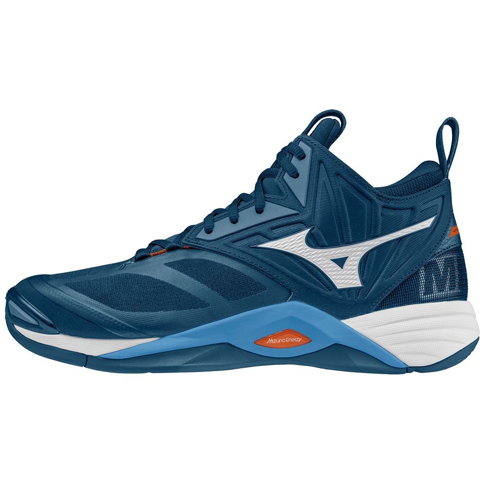 Pantofi Volei Mizuno Wave Momentum 2 Mid Barbati Albastri | FOHQDX623