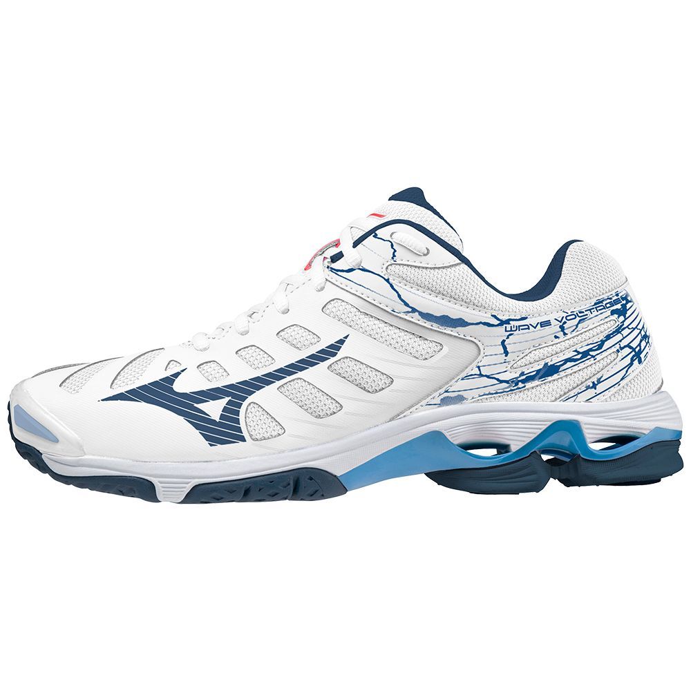 Pantofi Volei Mizuno Wave Voltage Barbati Albi | DMWQIO058