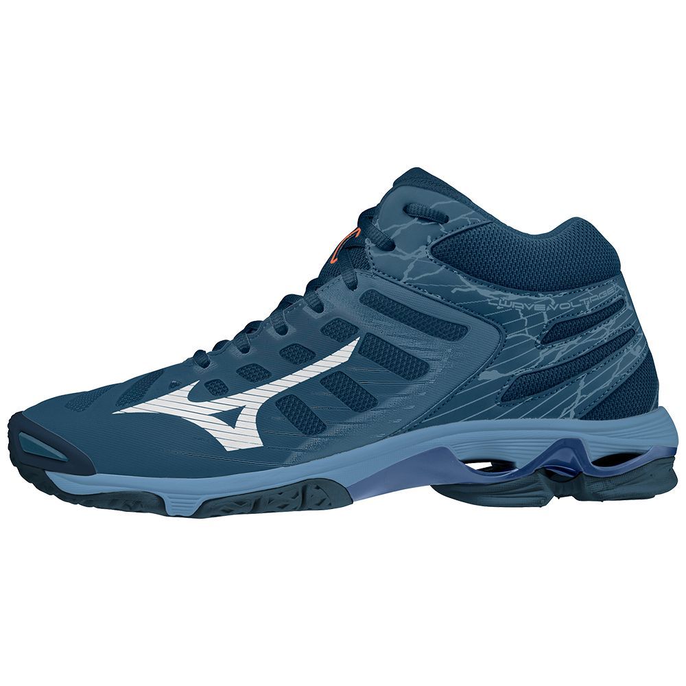 Pantofi Volei Mizuno Wave Voltage Mid Dama Albastri | QSWDFK754