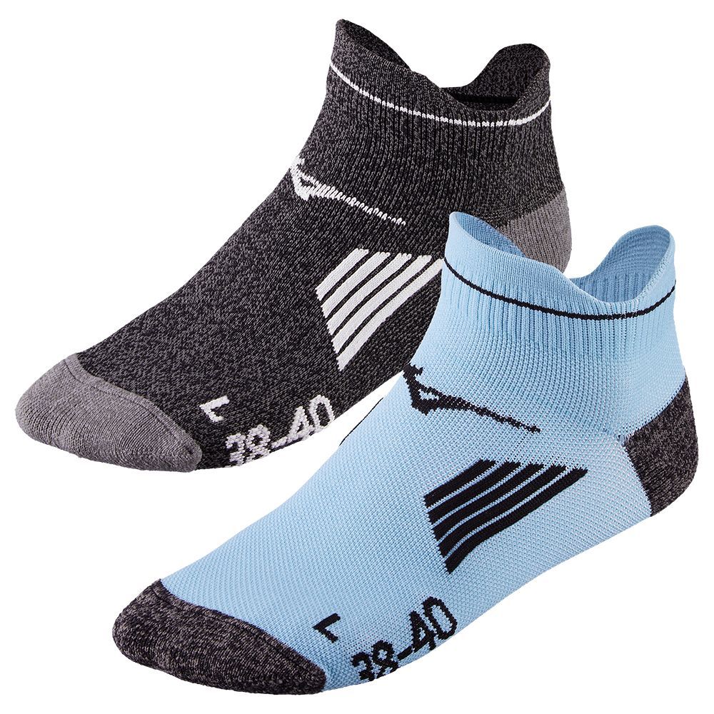 Sosete Mizuno Active Training Mid 2p Barbati Negrii Albastri | RFNUCZ806