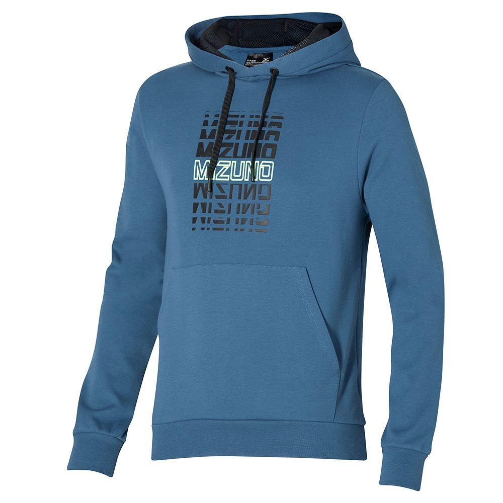 Topuri Mizuno Athletics Graphic Hoody Barbati Albastri | PJQHFA309