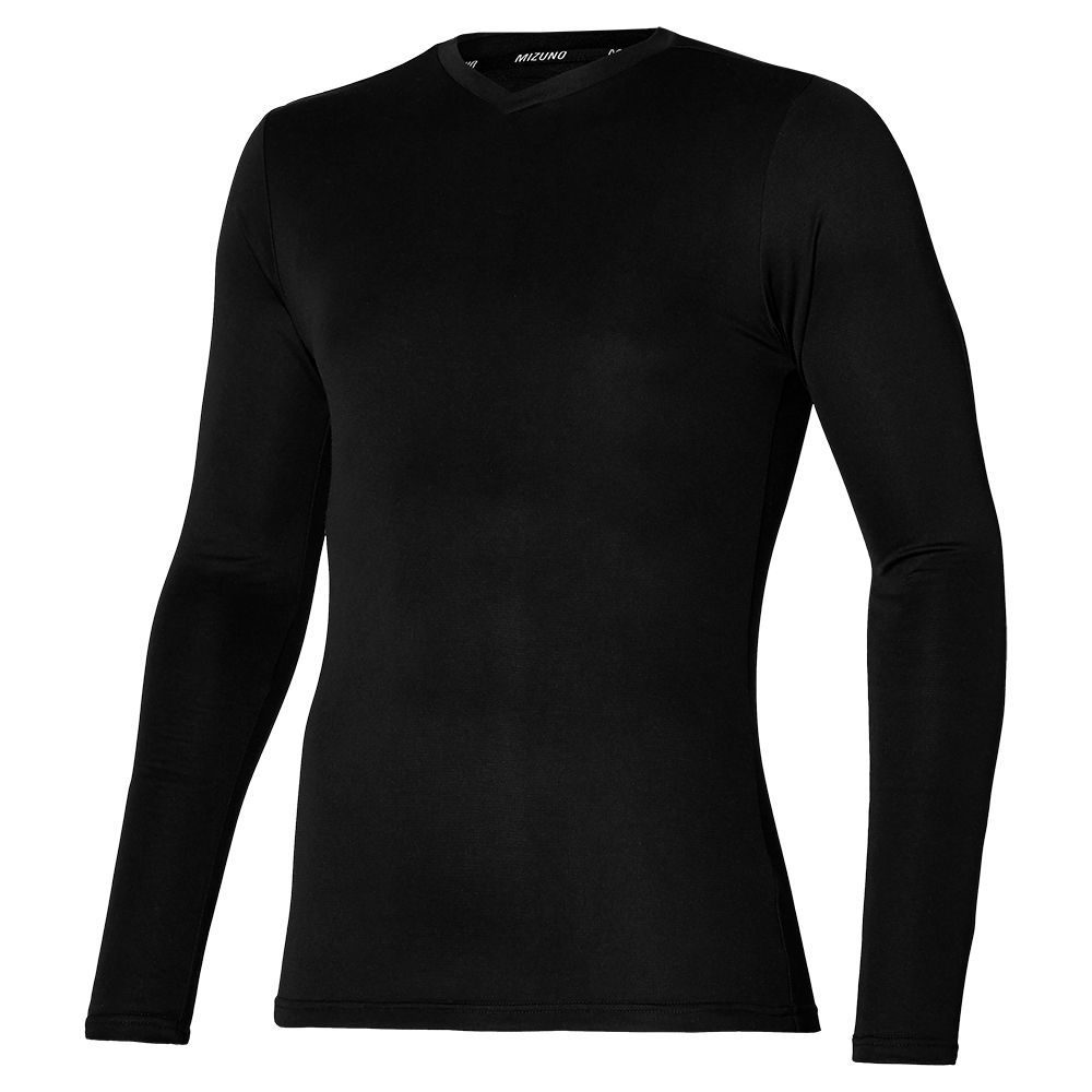 Topuri Mizuno Bt Under V Neck Longsleeve Barbati Negrii | RGQBFM596
