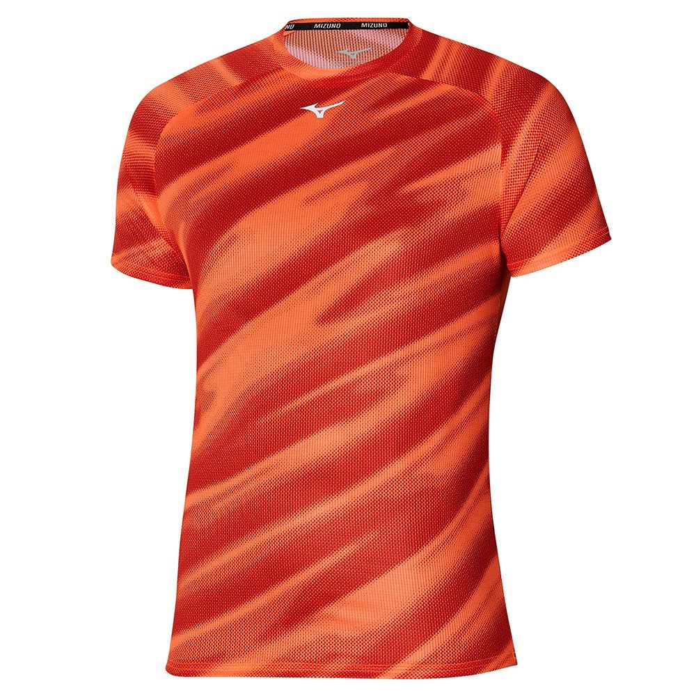 Topuri Mizuno Dryaeroflow Graphic Tee Barbati Negrii | DCEJLS614