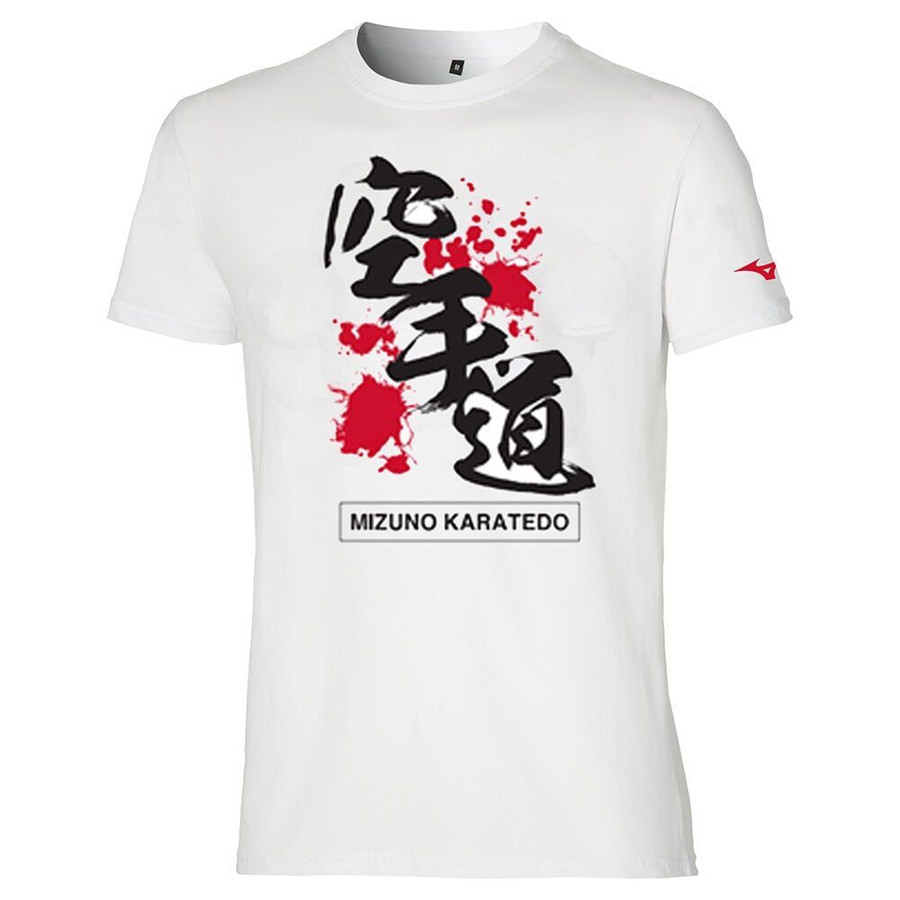 Topuri Mizuno Karate Tee Jr Barbati Albi | ZFQGWK476