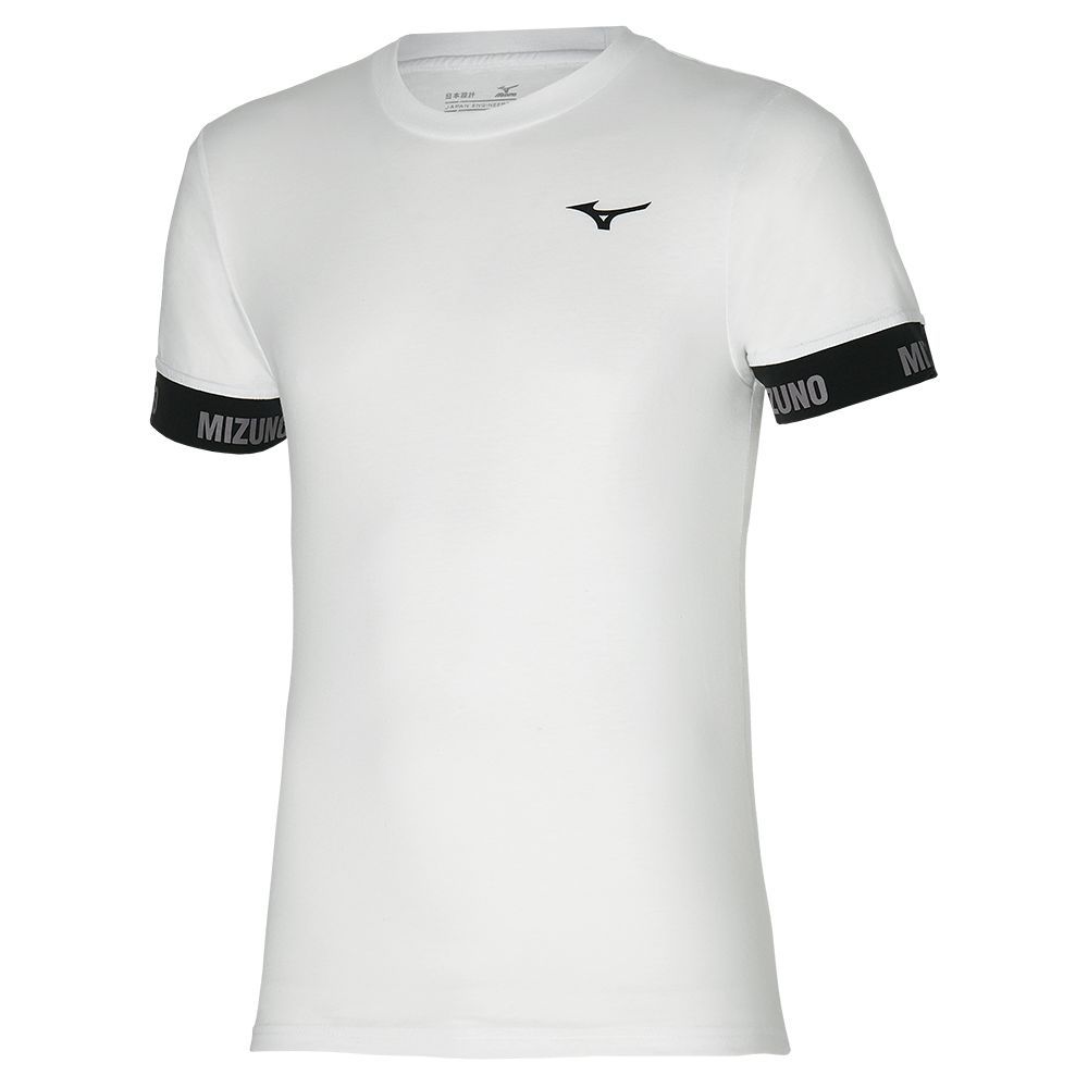Topuri Mizuno Tee Barbati Albi | SJBDEG218
