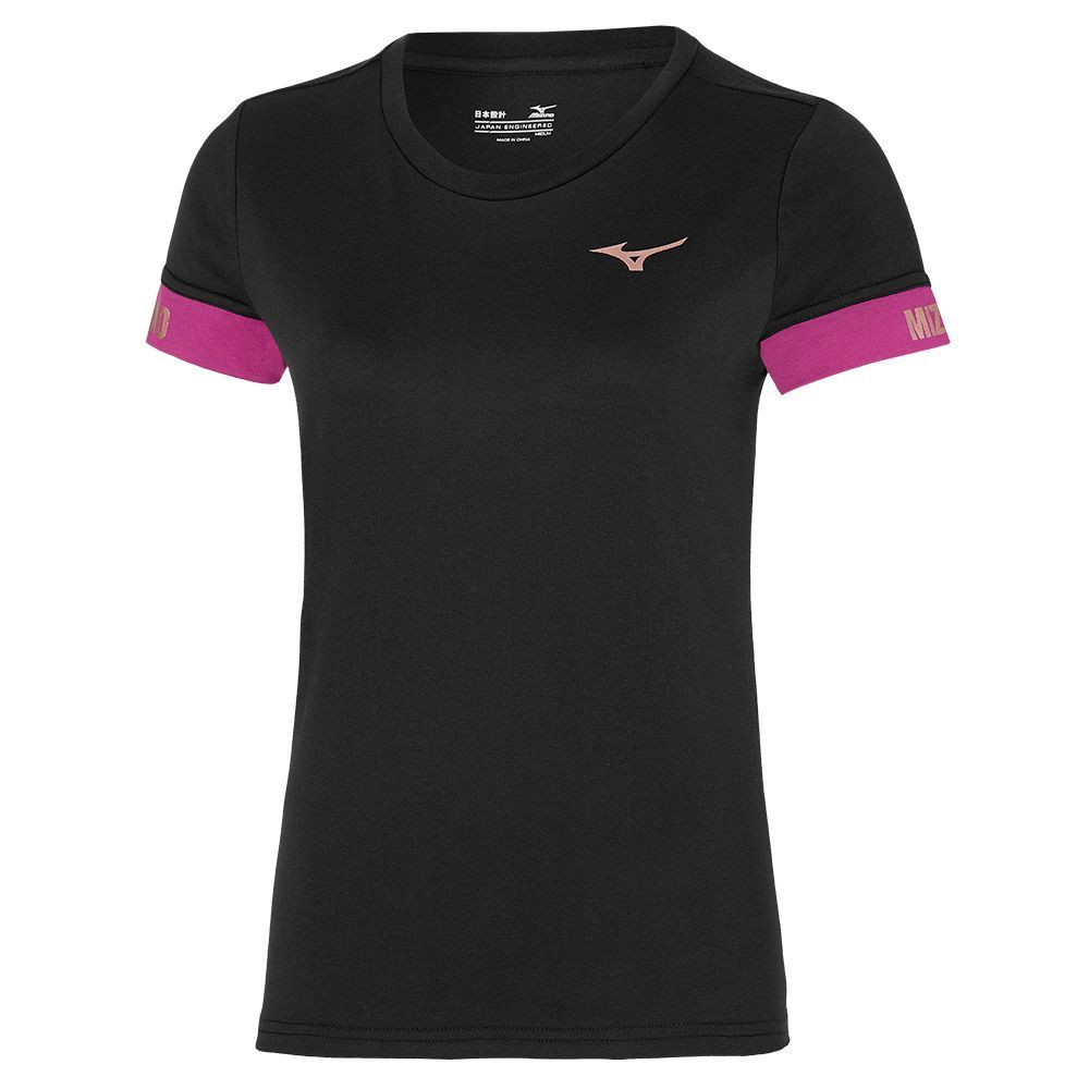 Topuri Mizuno Tee Dama Negrii | TRYOZI903