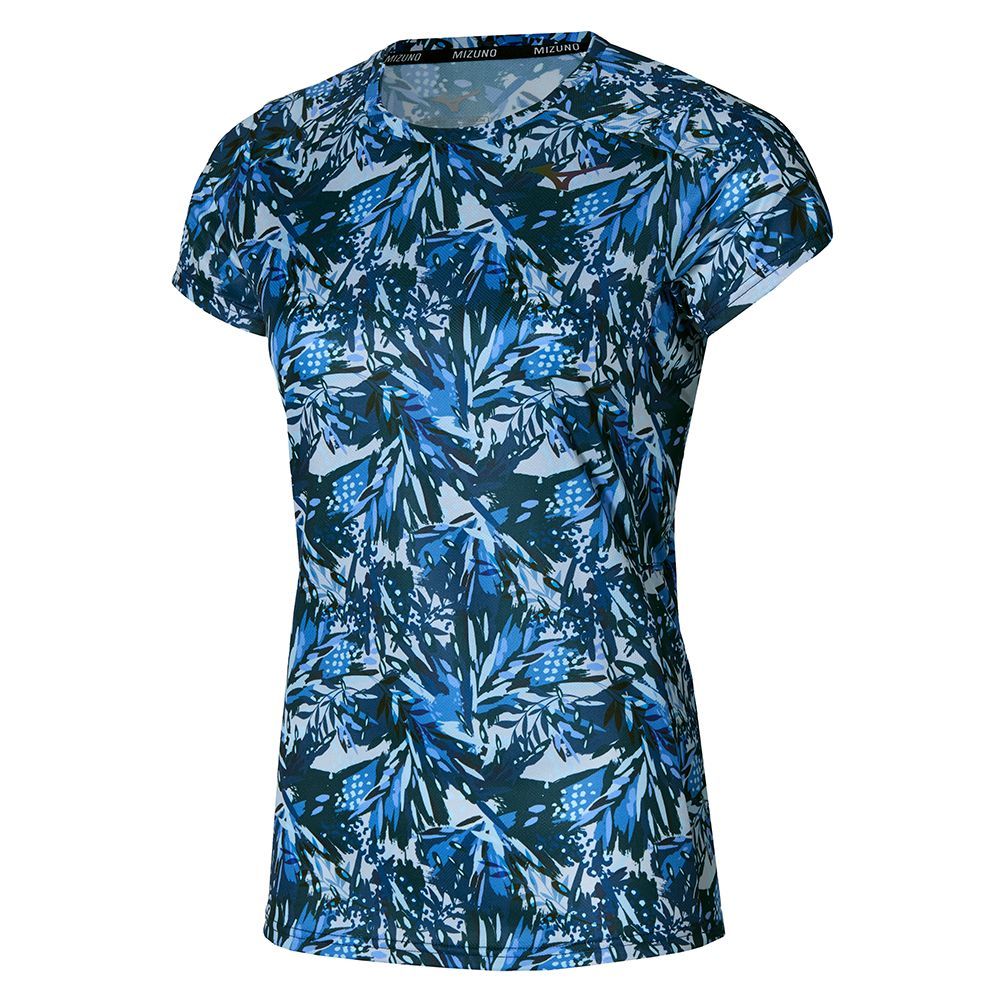 Topuri Mizuno Two Loop 88 Tee Printed Dama Albastri | WDCZLS157